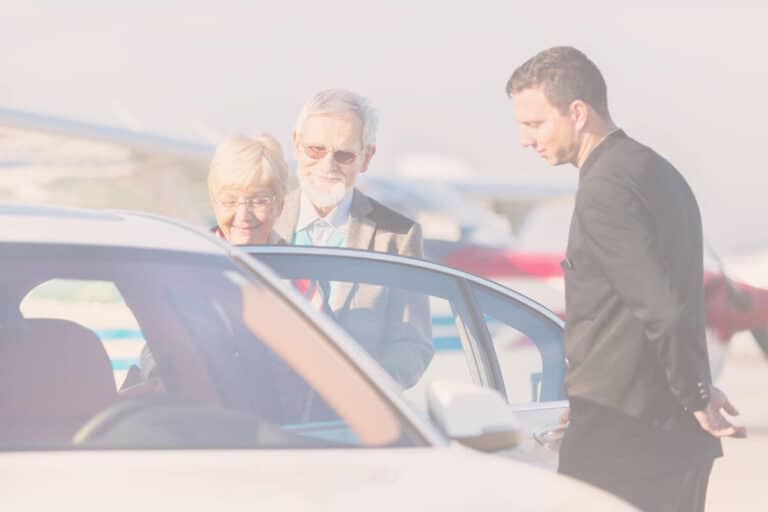 Private ride for seniors in Lakewood Ranch with professional driver at airport